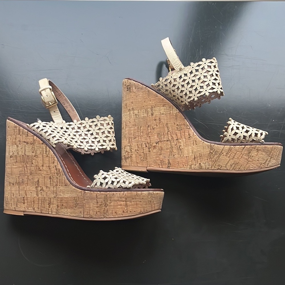 Tory Burch Daisy Perforated Wedge Sandal